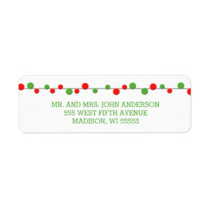 Holiday String Lights Modern Holiday Labels