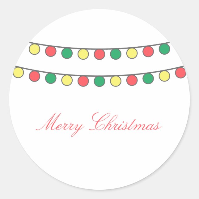 Holiday String of Lights Stickers (Front)