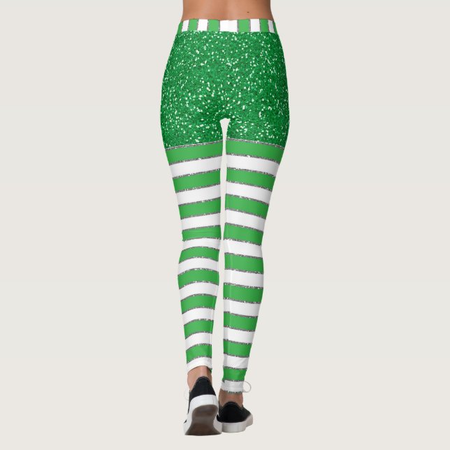 Holiday Stripes Pop Leggings (Back)
