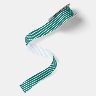 Holiday Stripes Refined | Winter Teal ll Satin Ribbon
