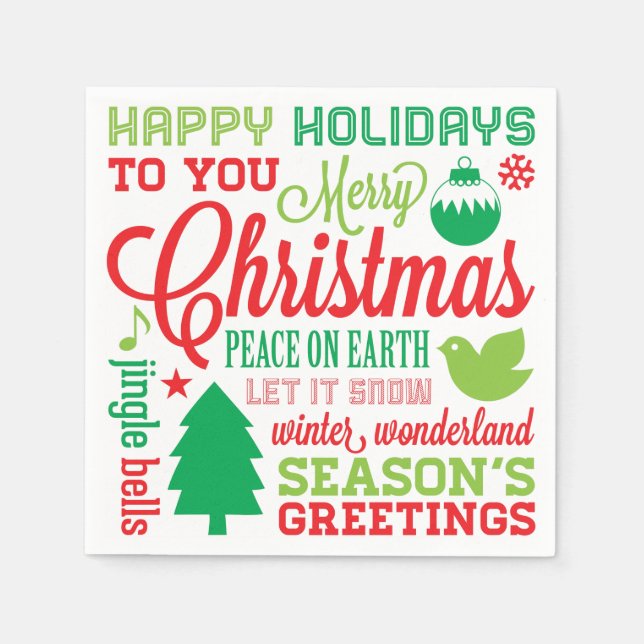 Holiday Subway Art Napkins (Front)