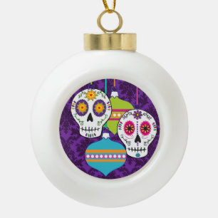 Holiday Sugar Skull Ornament