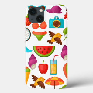 Holiday summer party beach pattern cute iPhone 13 case