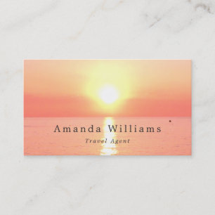 Holiday Sunset, Travel Agent Business Card
