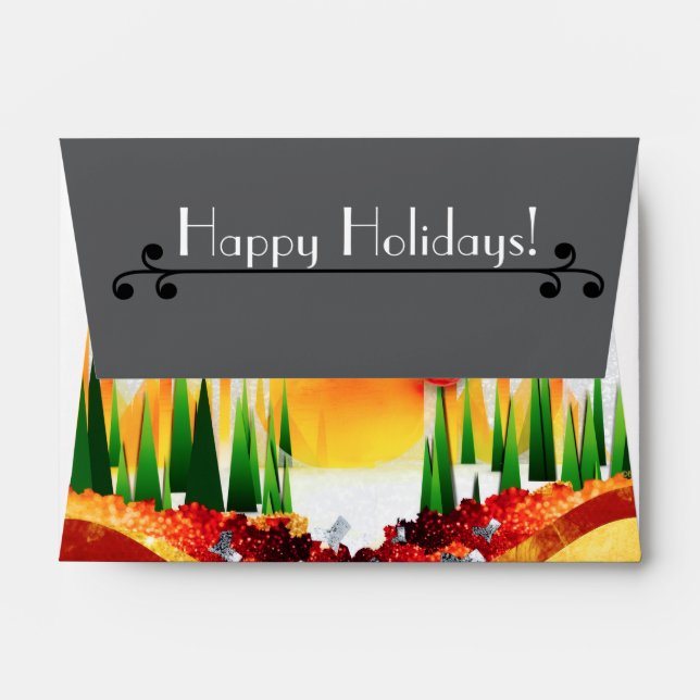 HOLIDAY SUNSHINE WITHIN THE PINES :) 4x6  Envelope (Back (Top Flap))
