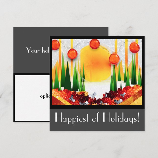 HOLIDAY SUNSHINE WITHIN THE PINES :) CARD (Front/Back)
