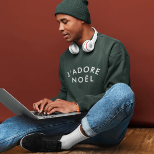 Holiday Sweatshirt J’adore Noël Modern Christmas