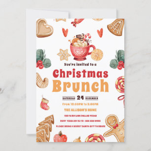 Holiday Sweet Cake Brunch Christmas Party  Invitation