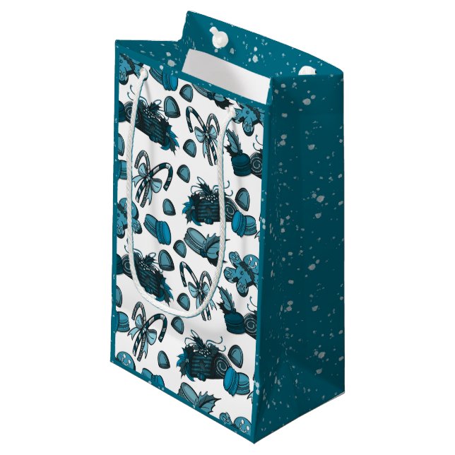 Holiday Sweets- Ice (Solid) Small Gift Bag (Front Angled)