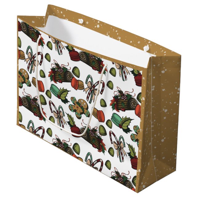 Holiday Sweets Large Gift Bag (Front Angled)