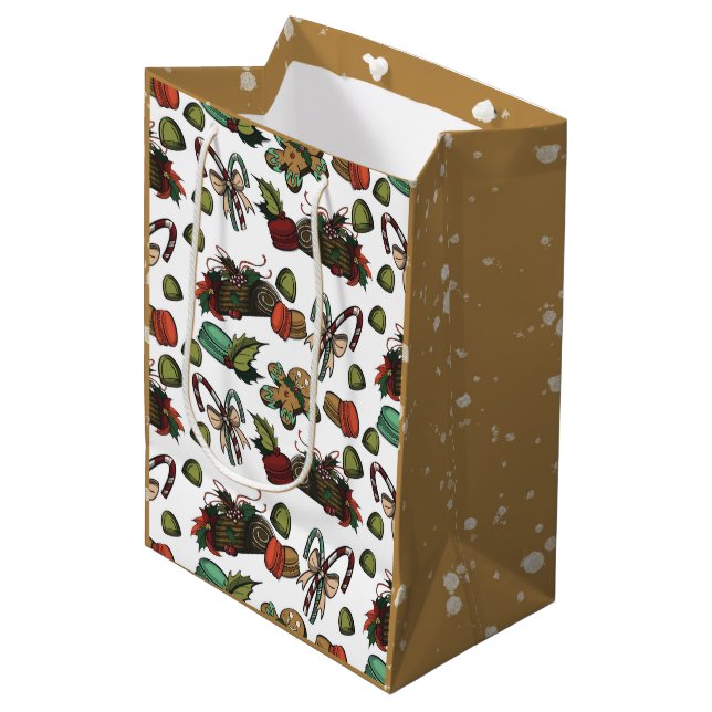 Holiday Sweets Medium Gift Bag (Front Angled)