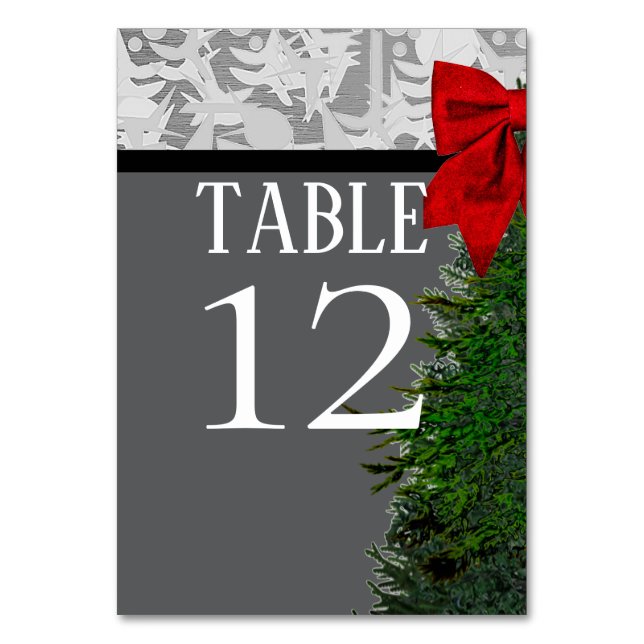 HOLIDAY  TABLE NUMBER (Back)
