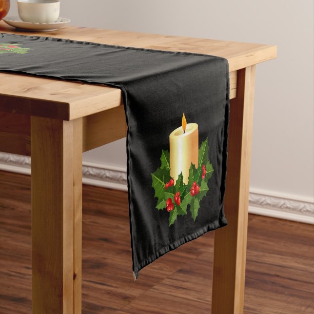 Holiday Table Runner-Candles Short Table Runner (In Situ)