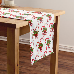 Holiday Table Runner-Candy Cane Long Table Runner