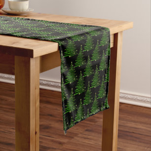 Holiday Table Runner-Christmas Trees Long Table Runner