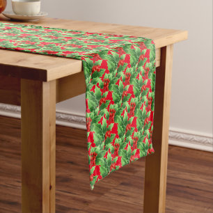 Holiday Table Runner-Holly Medium Table Runner