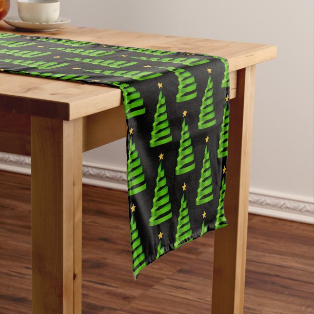 Holiday Table Runner-Ribbon Tree  Medium Table Runner (In Situ)