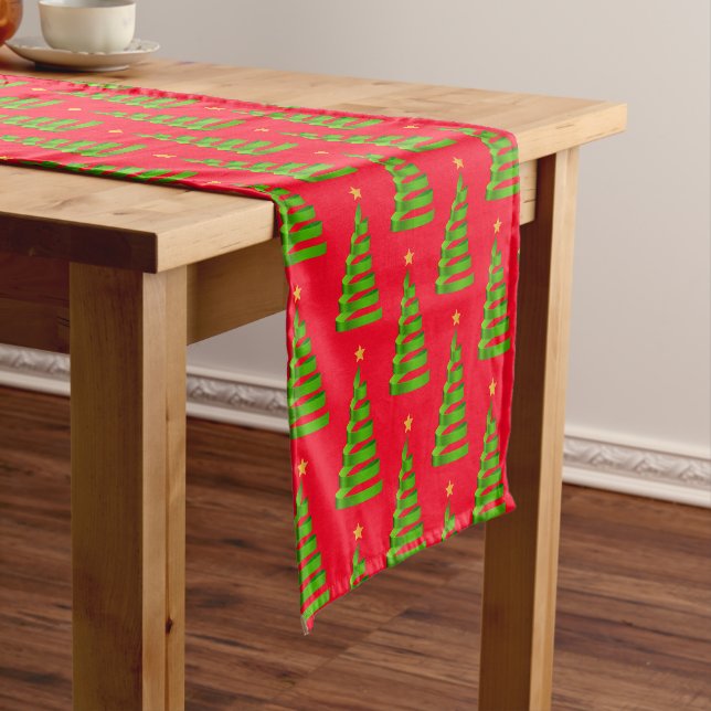 Holiday Table Runner-Ribbon Tree  Short Table Runn Runner (In Situ)