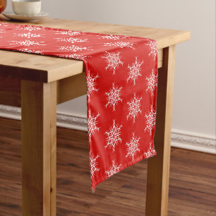 Holiday Table Runner-Snowflakes Long Table Runner