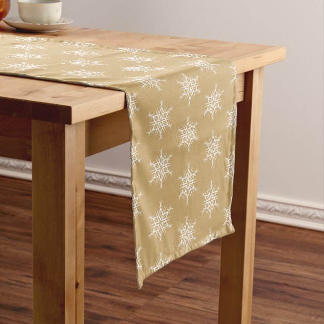 Holiday Table Runner-Snowflakes Medium Table Runner (In Situ)