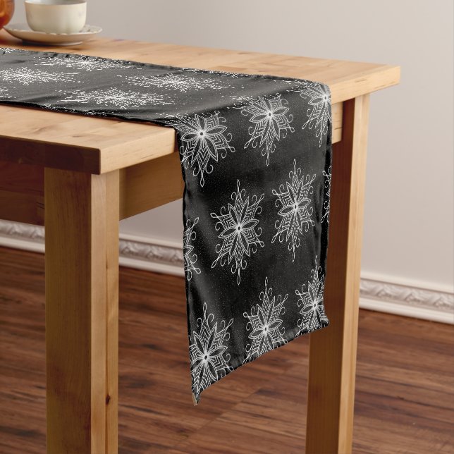 Holiday Table Runner-Snowflakes Short Table Runner (In Situ)