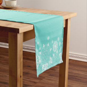 Holiday Table Runner-Snowflakes Short Table Runner