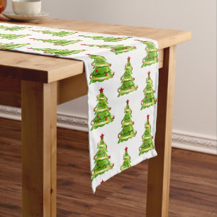 Holiday Table Runner-Tree Long Table Runner