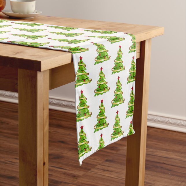 Holiday Table Runner-Tree Medium Table Runner (In Situ)