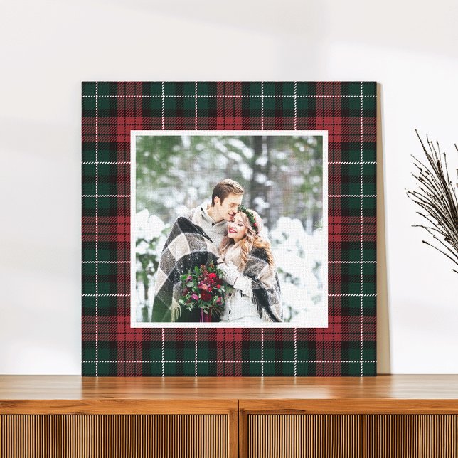 Holiday Tartan Photo Canvas Print (Creator Uploaded)