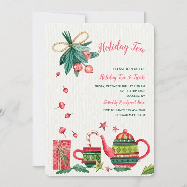Holiday Tea Invitation (Front)