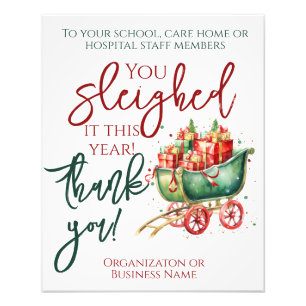 Holiday Thank You Company Team Poster