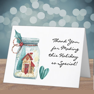 Holiday Thank You Happy New Year Note Card
