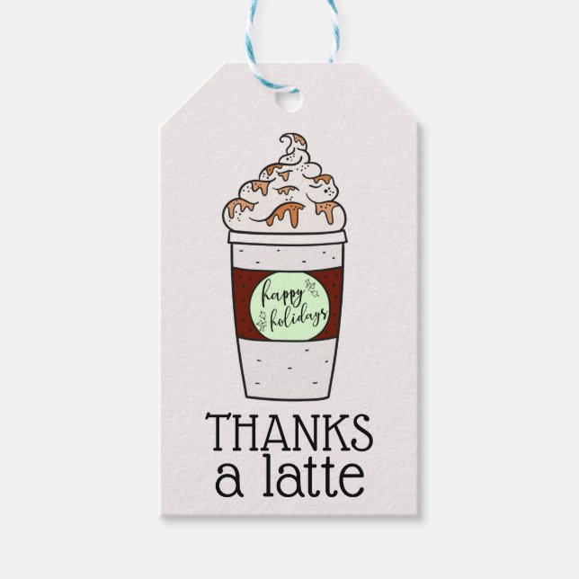 Holiday Thanks a Latte Gift Tags (Front)