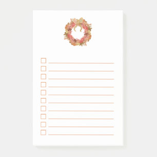 Holiday Thanksgiving Dinner Check List Lined Post-it Notes