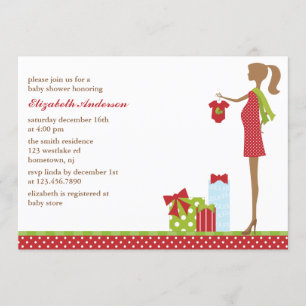 Holiday Themed Boy Baby Shower Invitation