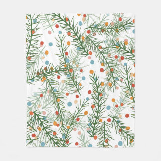 Holiday throw fleece blanket