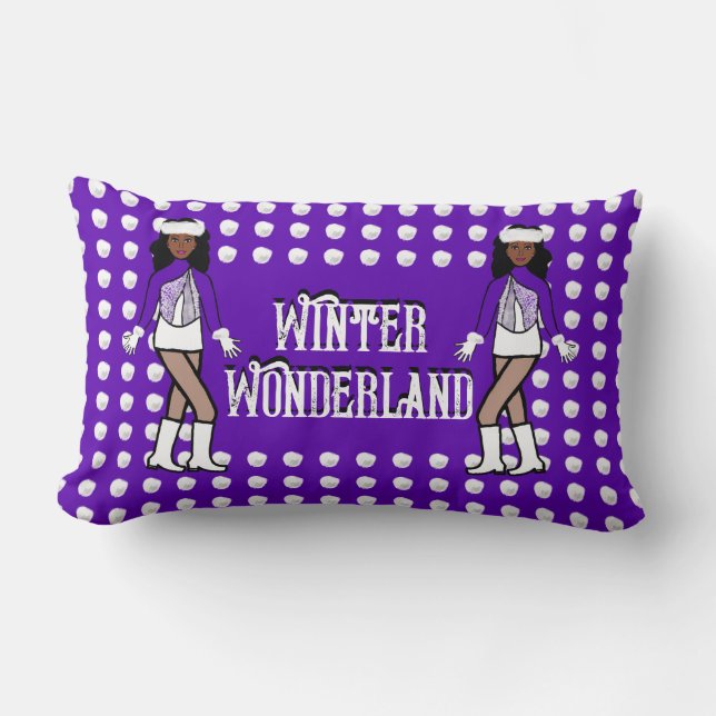 Holiday Throw Pillow Purple/ White (Front)