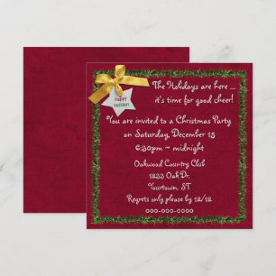 Holiday Tinsel Border Invitation