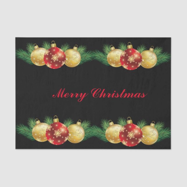 Holiday Tissue Paper-Ornamental Garland Tissue Paper (Front)