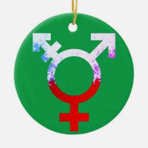 Holiday Trans Symbol Ceramic Tree Decoration