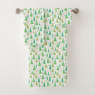 Holiday Tree Bath Towel Set