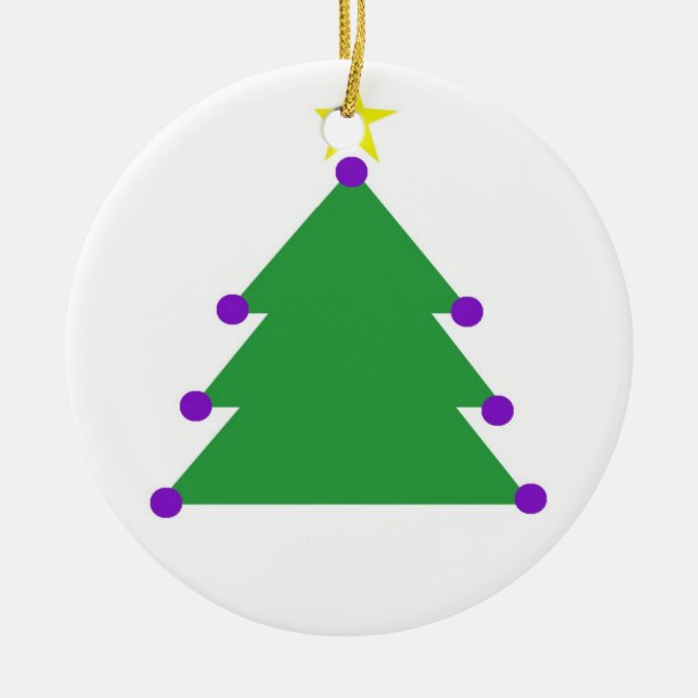 Holiday Tree Ceramic Tree Decoration (Front)