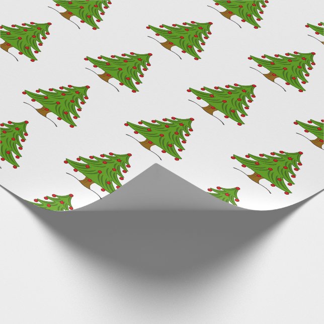 Holiday Tree Christmas Wrapping Paper (Corner)