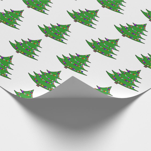 Holiday Tree Christmas Wrapping Paper (Corner)