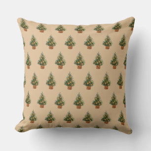 Holiday Tree Minimalistic Simple Country Pine Cushion