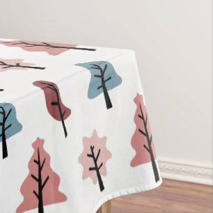 Holiday Tree Pattern Cookie Cutter Christmas Tablecloth