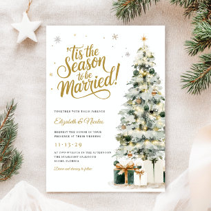 Holiday Tree Wedding Invitation