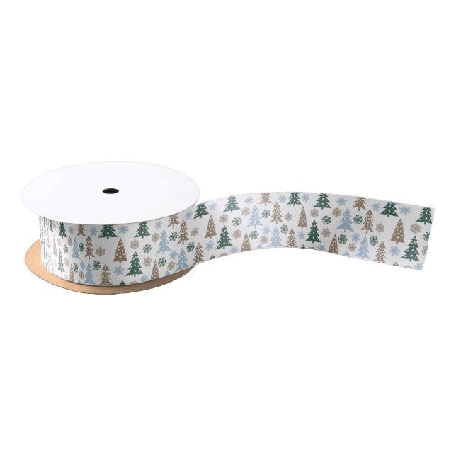 Holiday Trees Satin Ribbon (Spool)