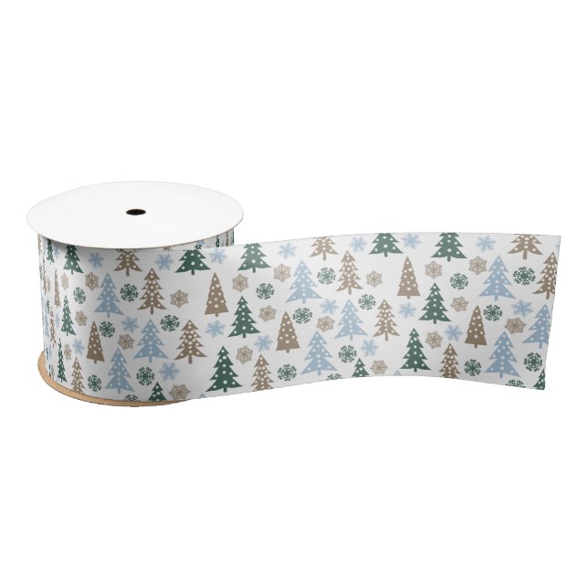 Holiday Trees Satin Ribbon (Spool)