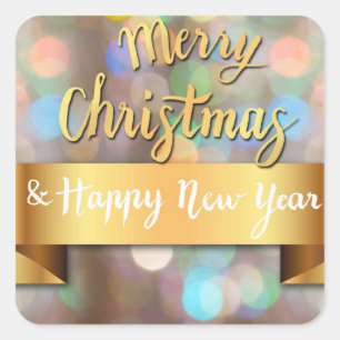 Holiday  trendy Christmas & New Year Square Sticker
